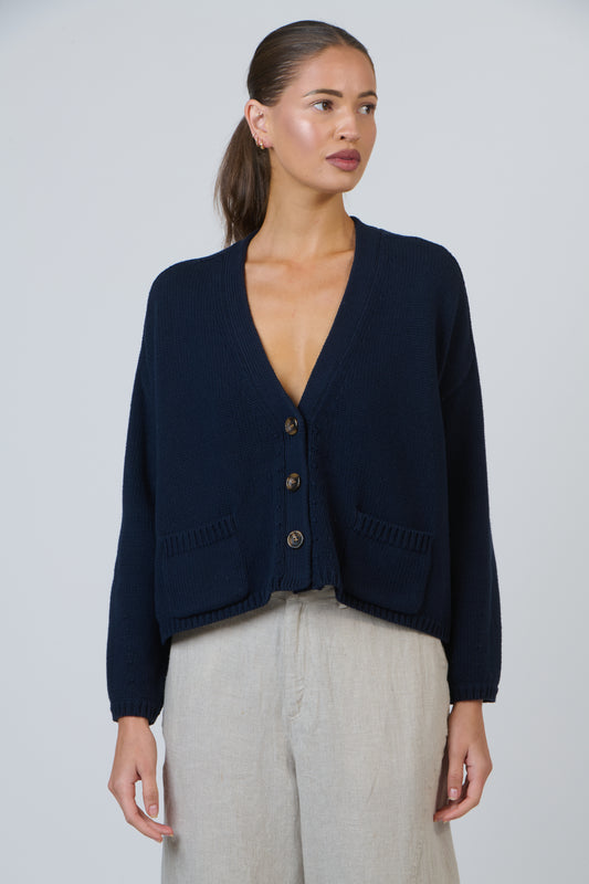 NAT-W51 Ink Knit Cardigan