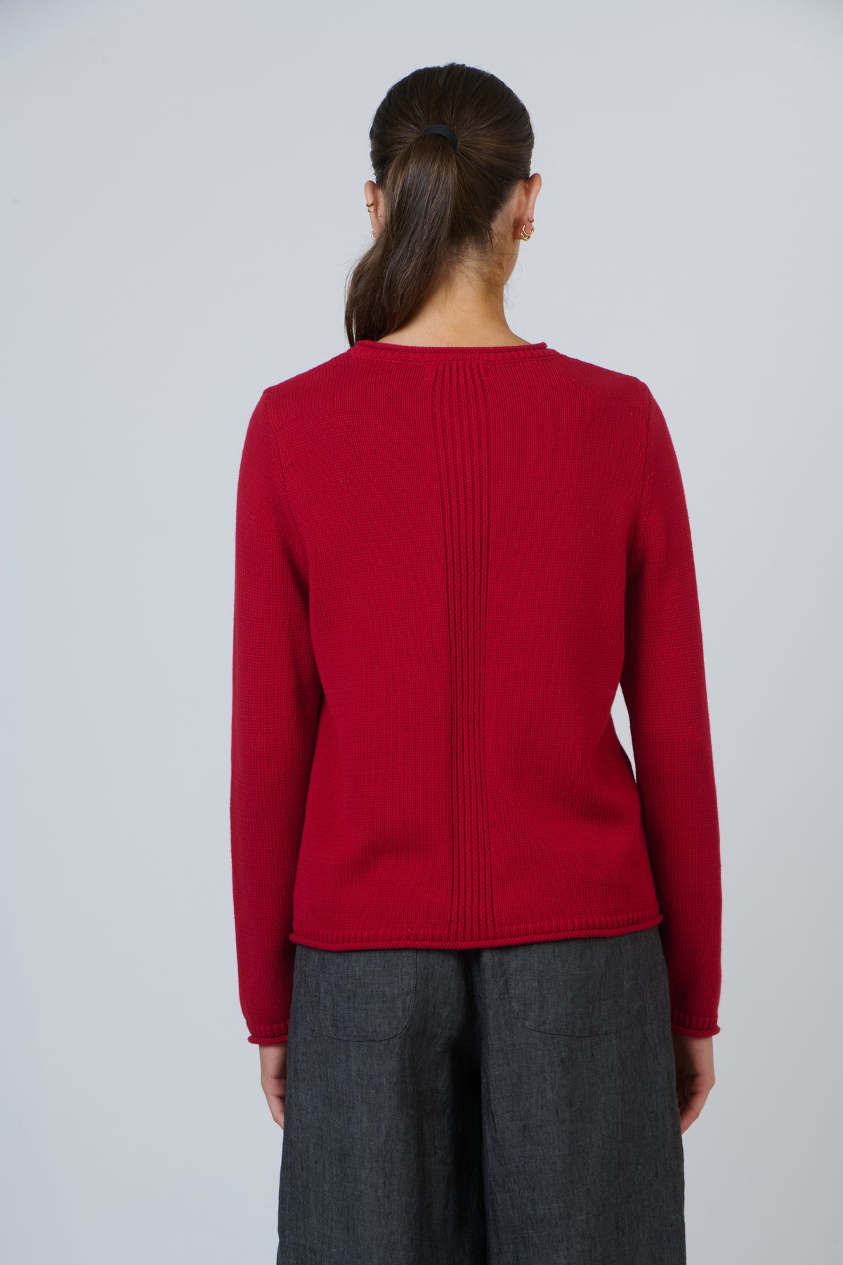 NAT-W52 Cranberry Knit Jumper