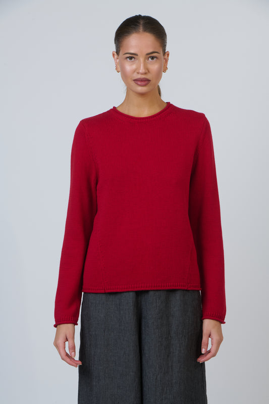 NAT-W52 Cranberry Knit Jumper