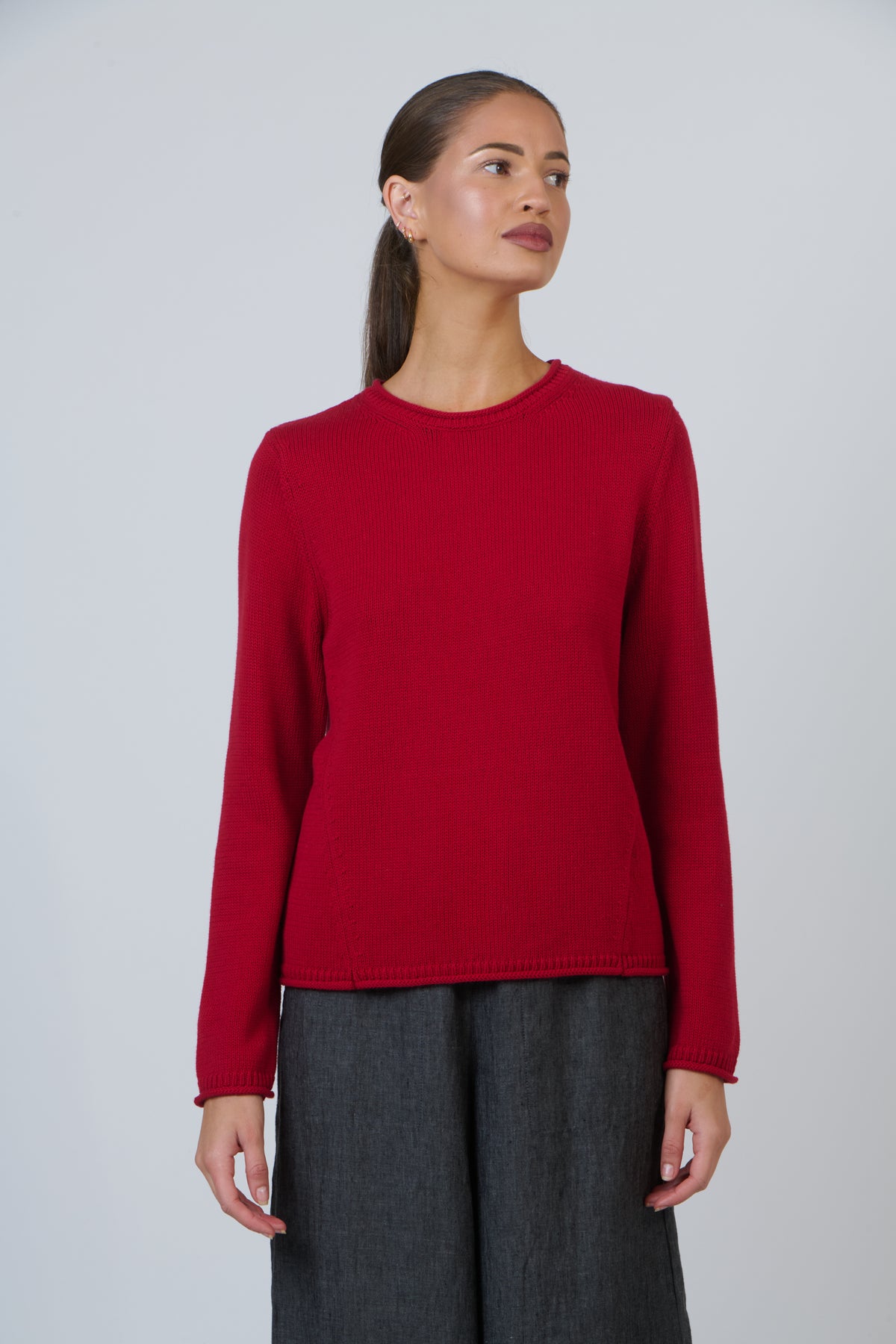 NAT-W52 Cranberry Knit Jumper