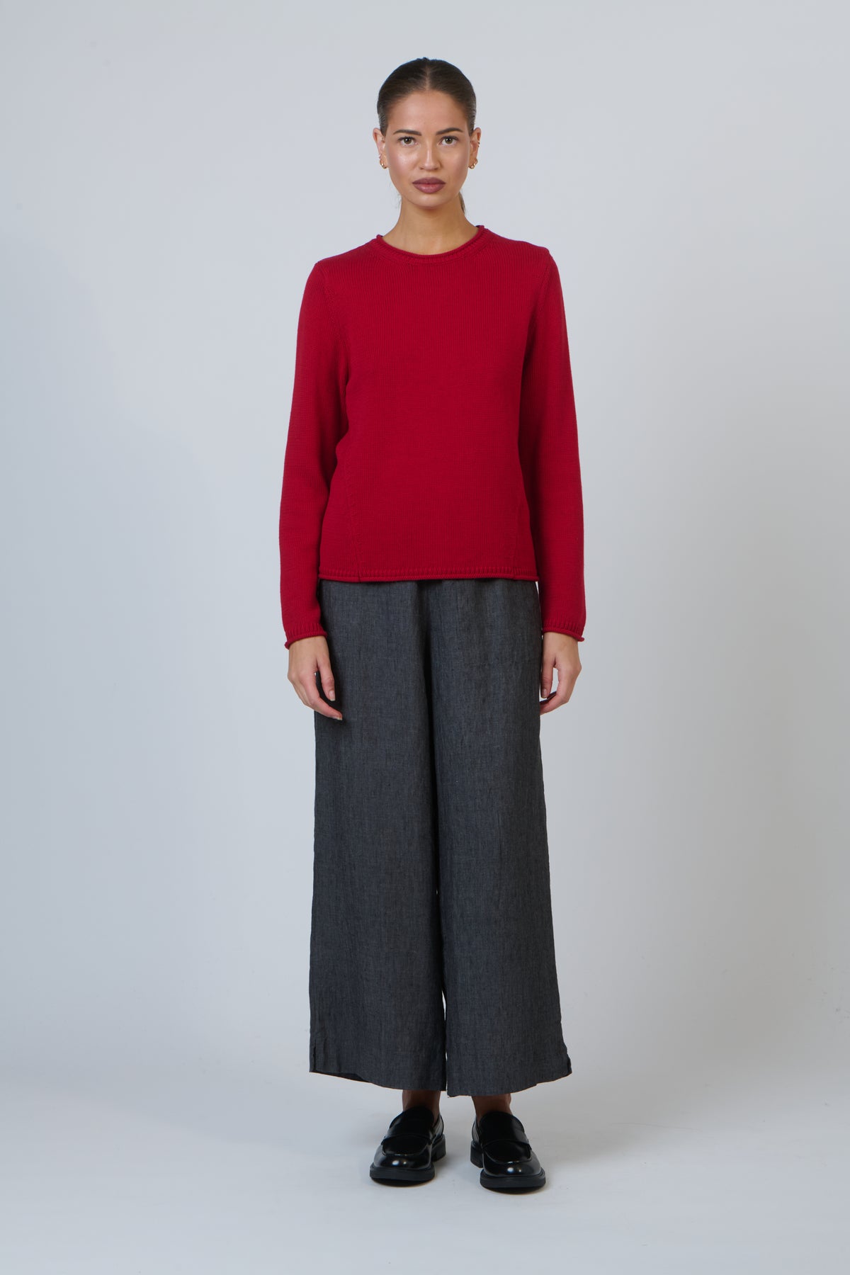NAT-W52 Cranberry Knit Jumper