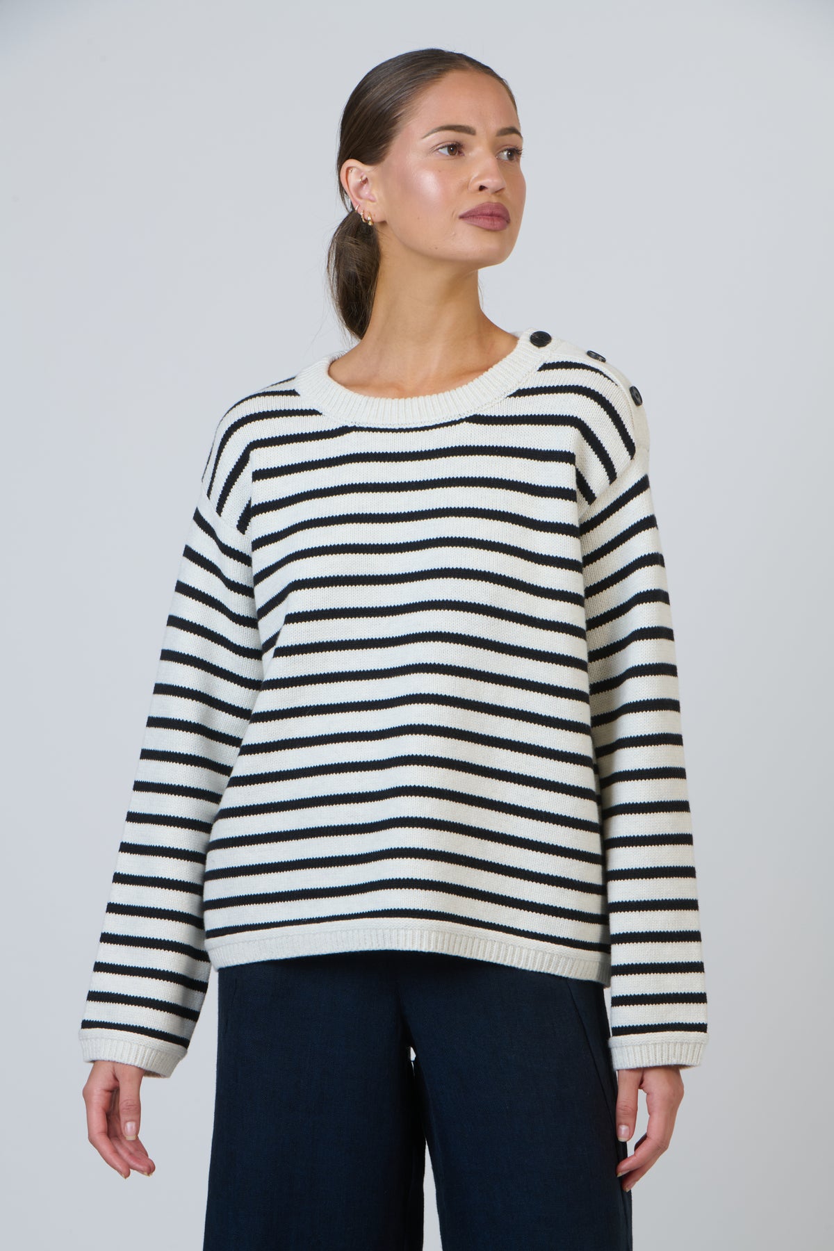 OJ-W36 Creme Mix Knit Jumper