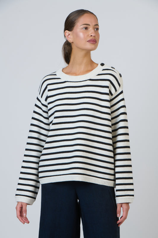 OJ-W36 Creme Mix Knit Jumper