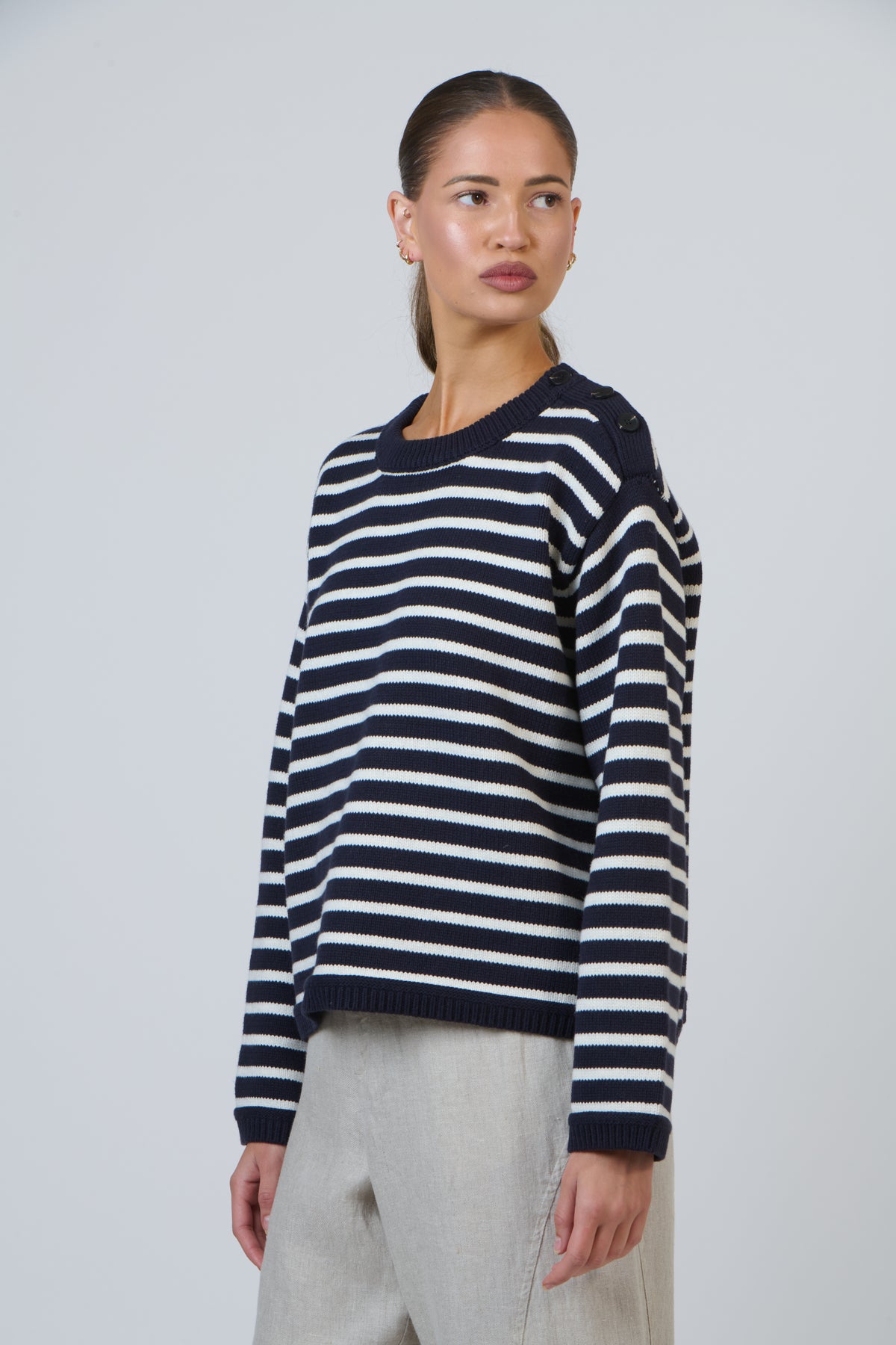 OJ-W36 Ink Mix Knit Jumper