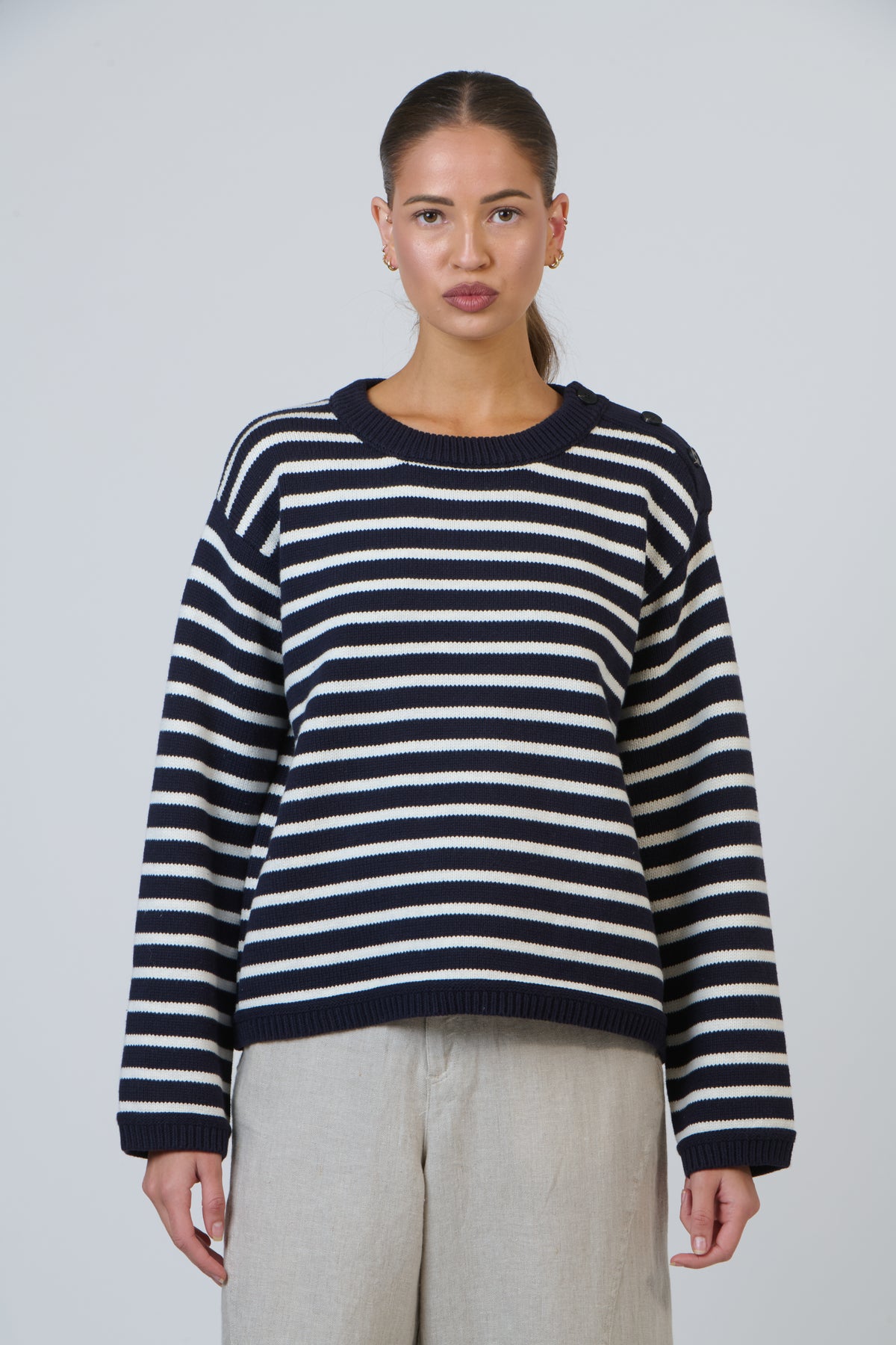 OJ-W36 Ink Mix Knit Jumper