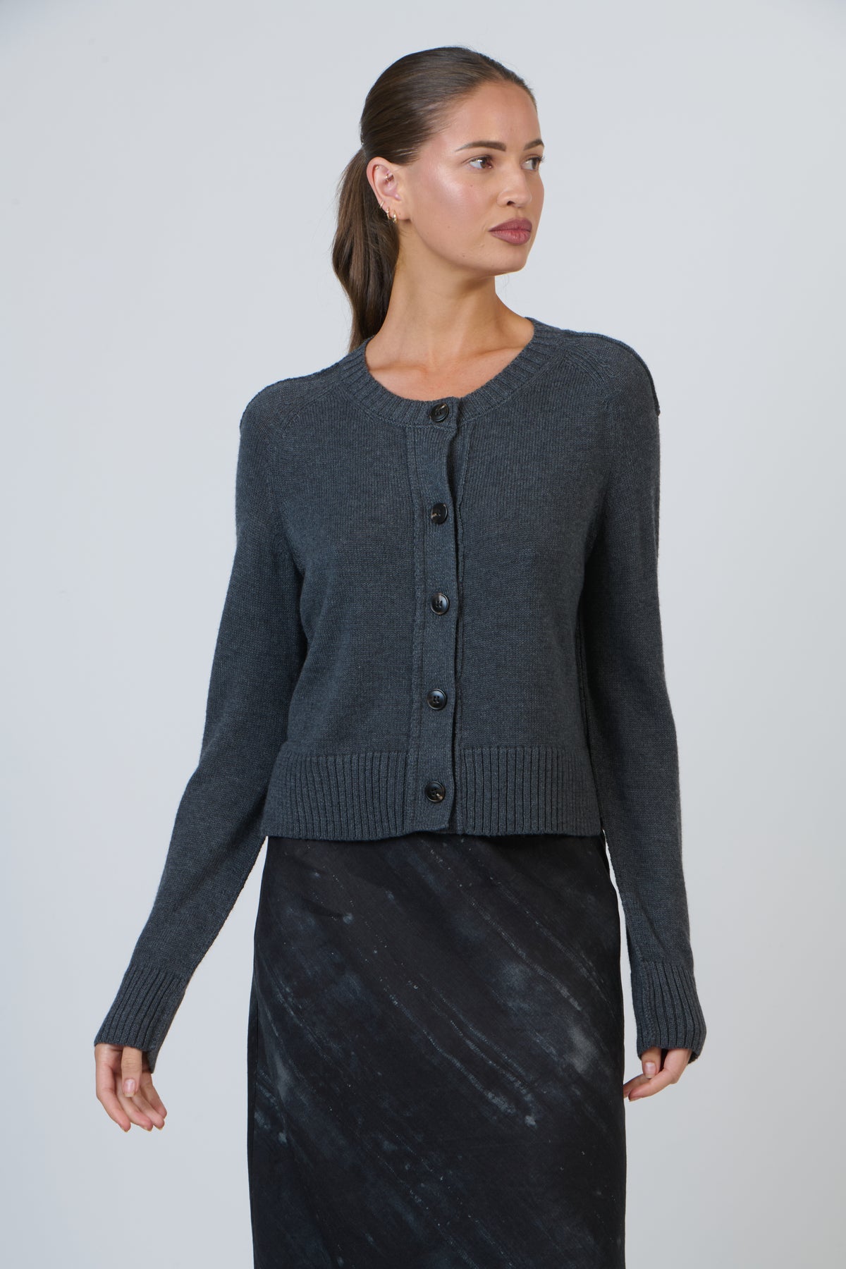 OJ-W43 Cinder Knit Cardigan