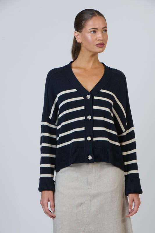 OJ-W48 Ink Mix Knit Cardigan