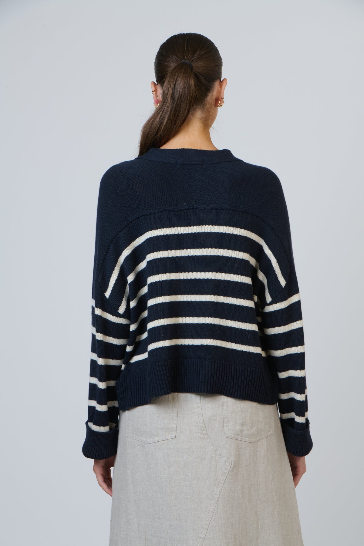 OJ-W48 Ink Mix Knit Cardigan