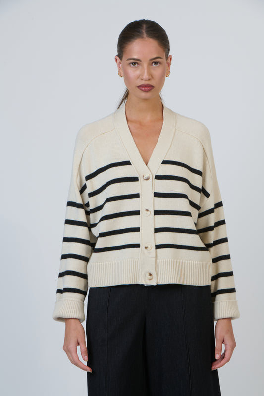 OJ-W48 Sand Mix Knit Cardigan