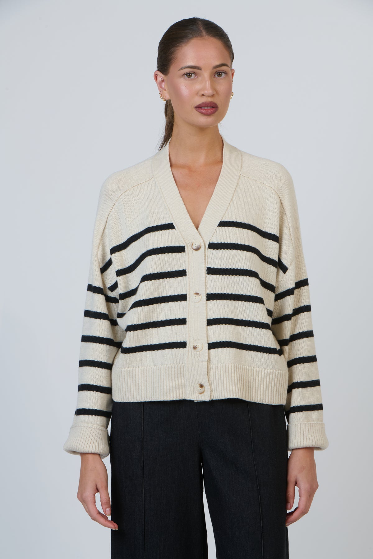 OJ-W48 Sand Mix Knit Cardigan