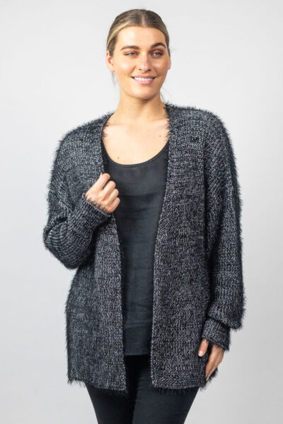 Lurex Cardigan Black