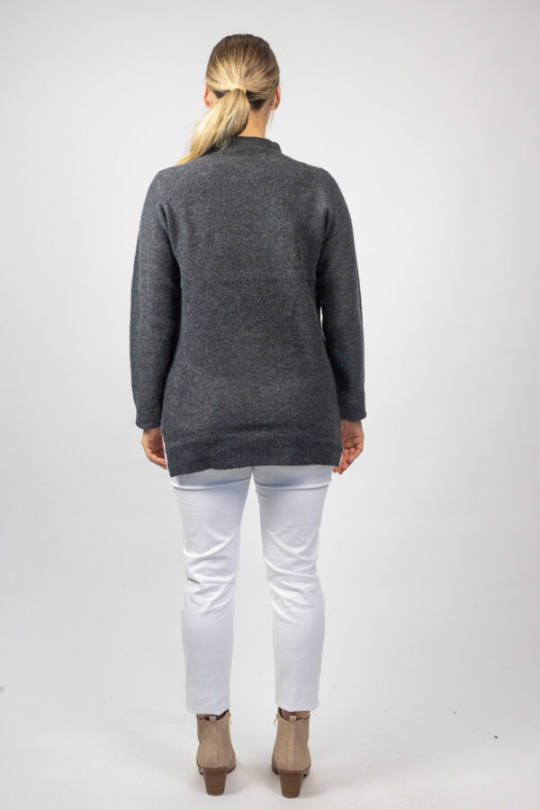 Soft Funnel Neck Jumper Grey - Image 4