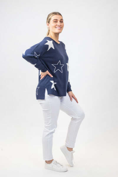 Star Motif Jumper Navy