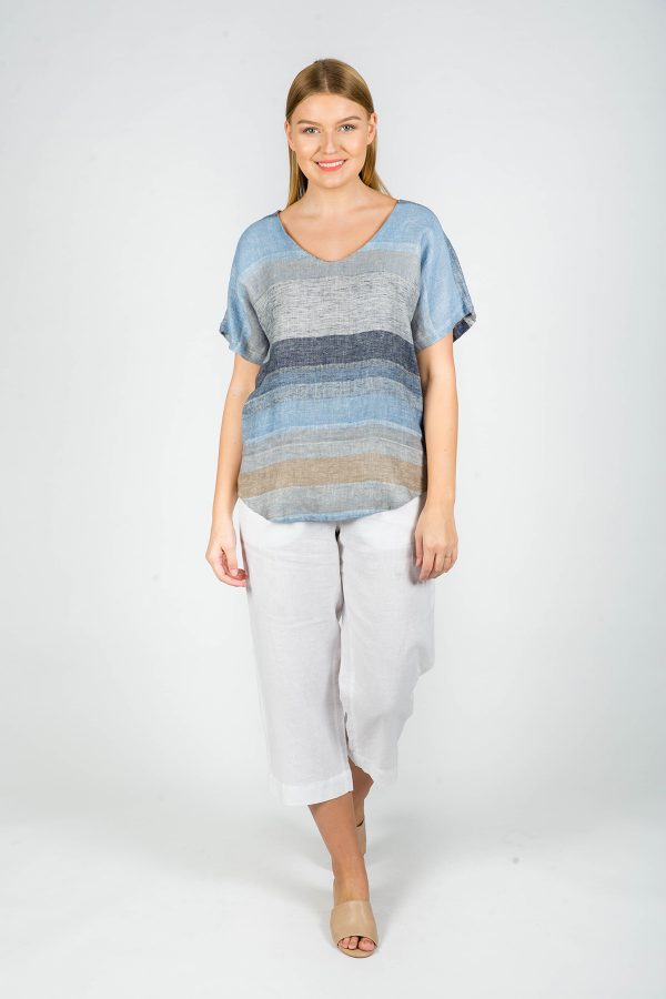 Eliza Top Seattle Blue