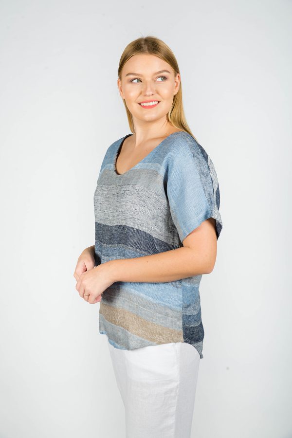 Eliza Top Seattle Blue