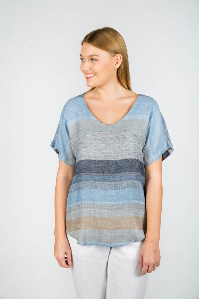 Eliza Top Seattle Blue