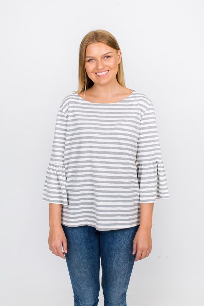 Piper T-Shirt Grey Stripe