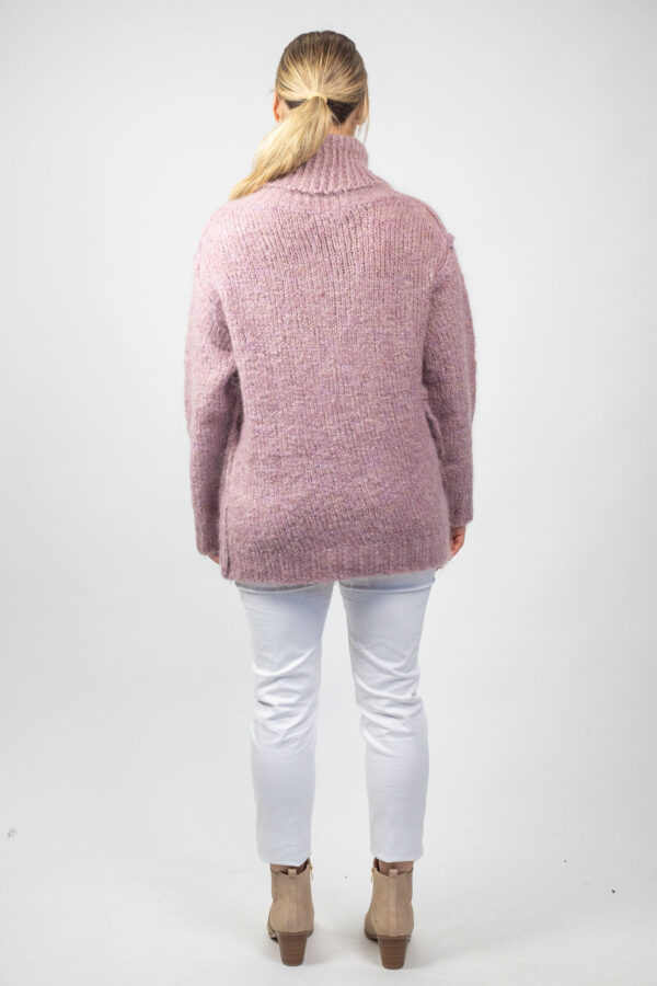 Wool Turtle Neck Jumper Orchid - Image 4