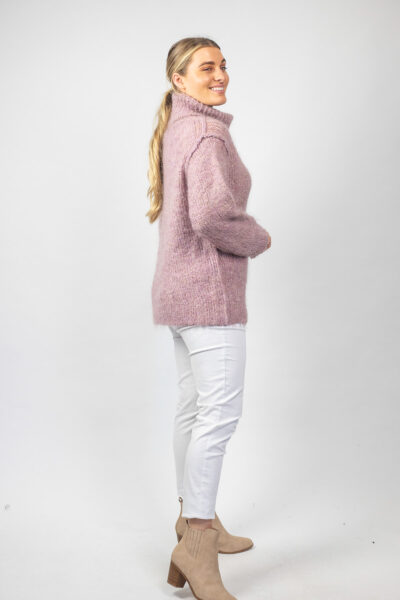 Wool Turtle Neck Jumper Orchid