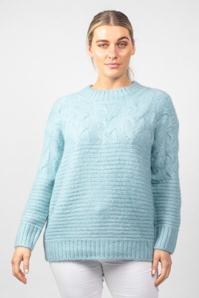 Soft Cable Knit Jumper Sea