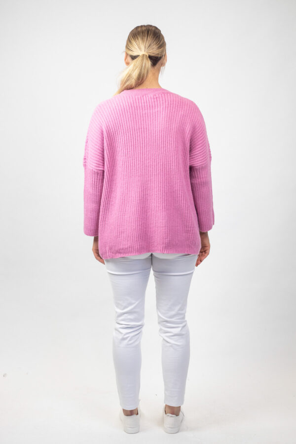 Ribbed High Low Jumper Orchid - Image 4