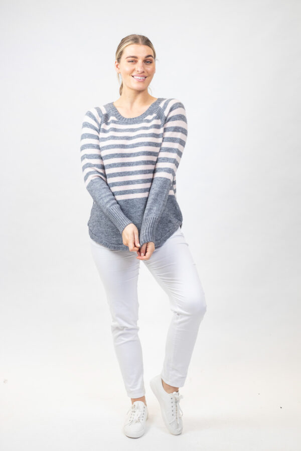 Striped Jumper Grey - Image 3