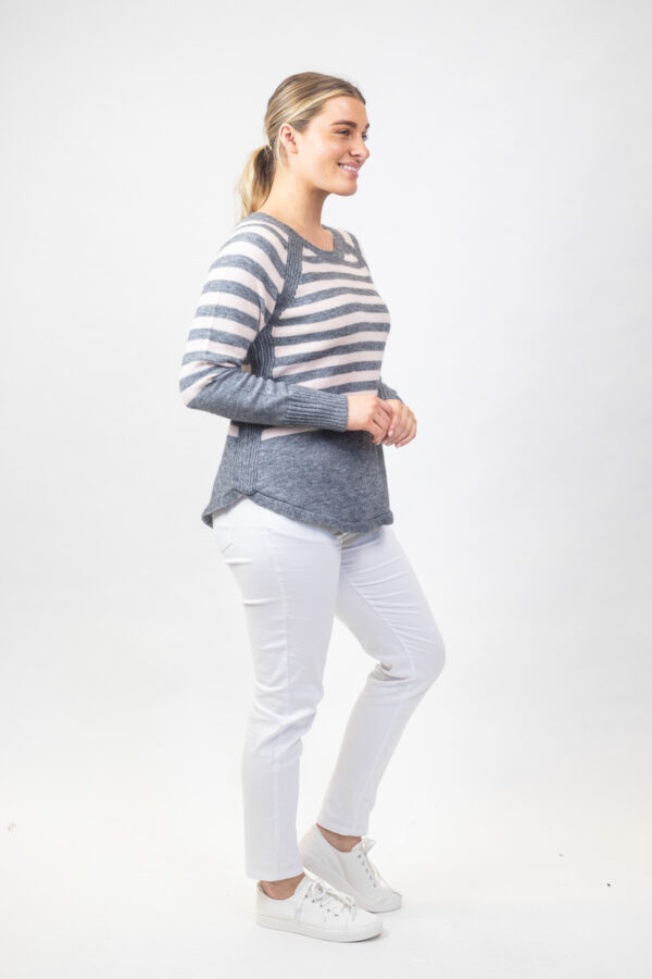 Striped Jumper Grey - Image 2