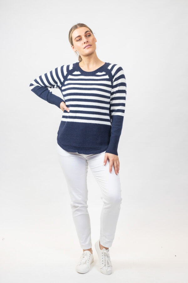 Striped Jumper Navy - Image 3