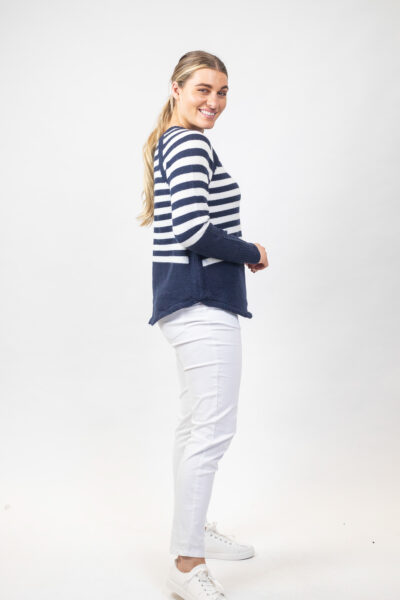 Striped Jumper Navy