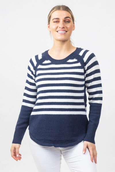 Striped Jumper Navy