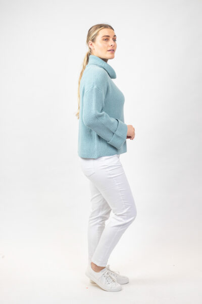 Cuffed Sleeve Jumper Sea