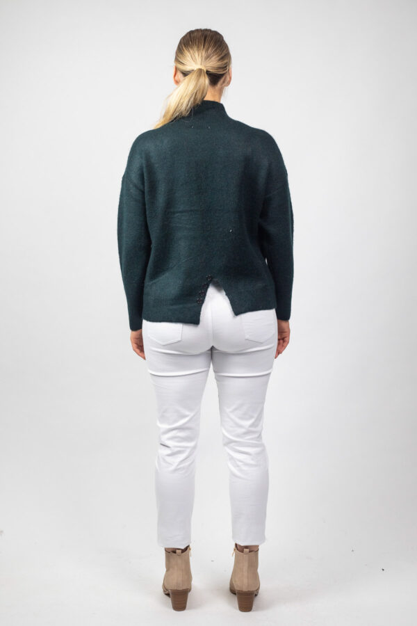 Button Split Jumper Green - Image 3